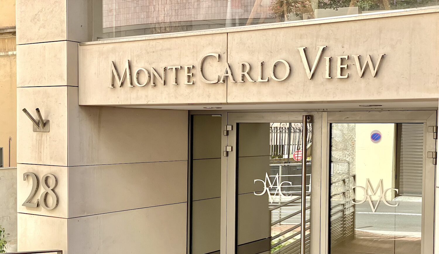 Entrance of Monte Carlo View residential building in Monaco
