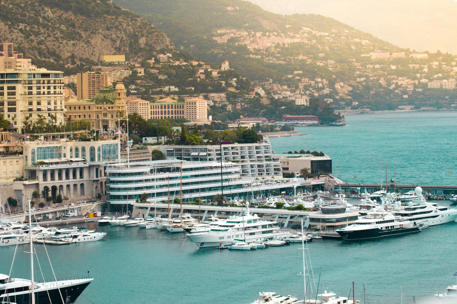 Monaco Port pictured from above