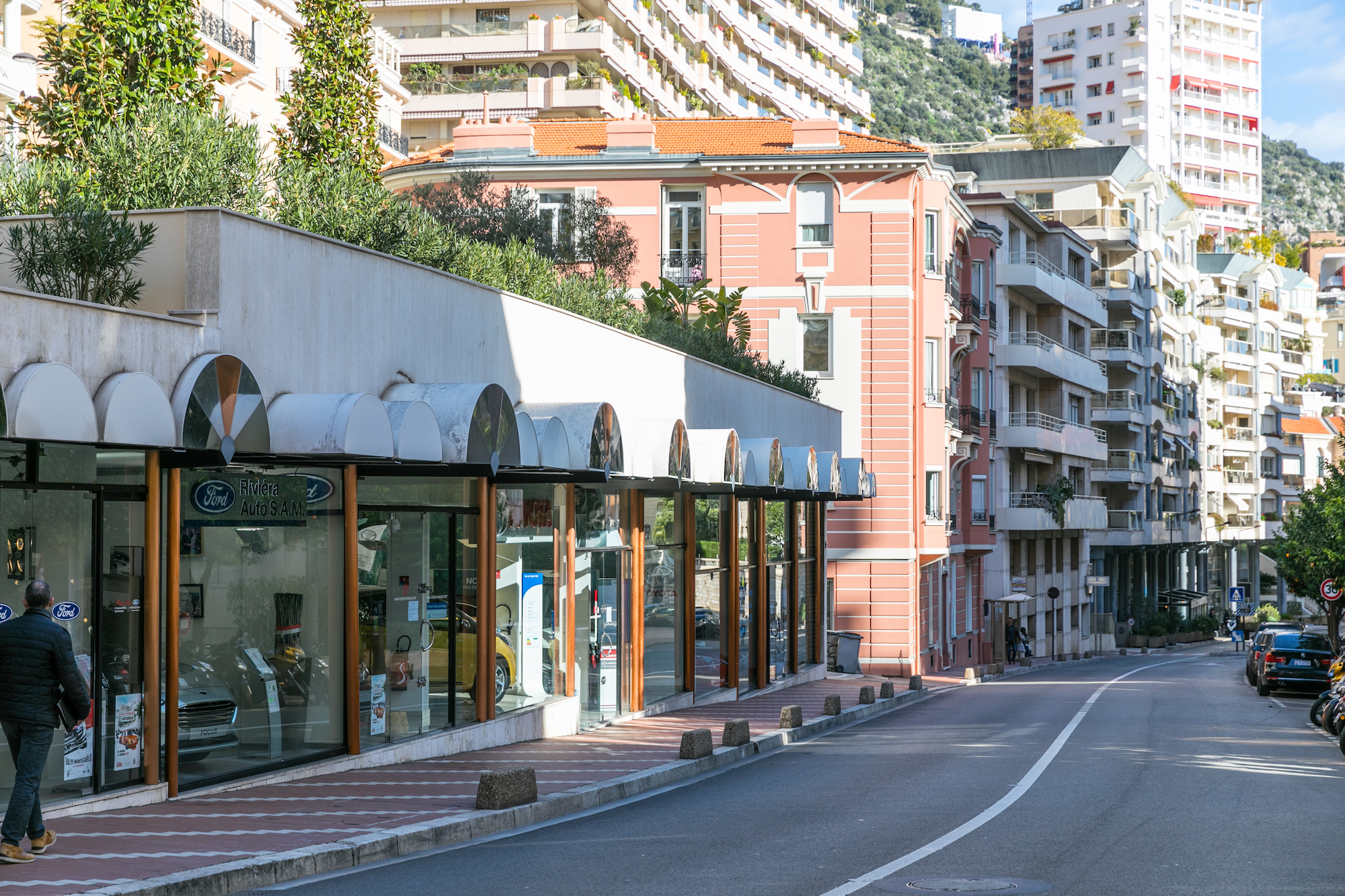 Villa Loretta Belle Époque building viewed from the street in La Rousse Saint Roman, Monaco