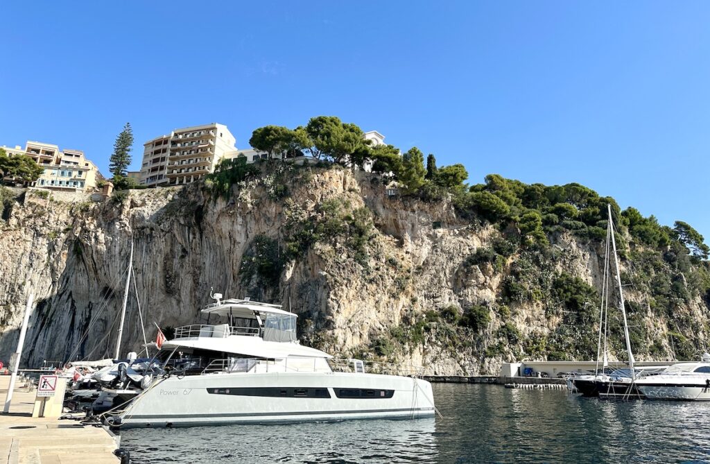 Fontvieille neighbourhood with yachts