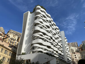 Whole Stella building pictured from the street